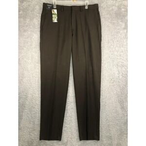 Haggar Pants Mens 36x32 Brown NWT Premium Comfort Classic Fit Dress Stretch